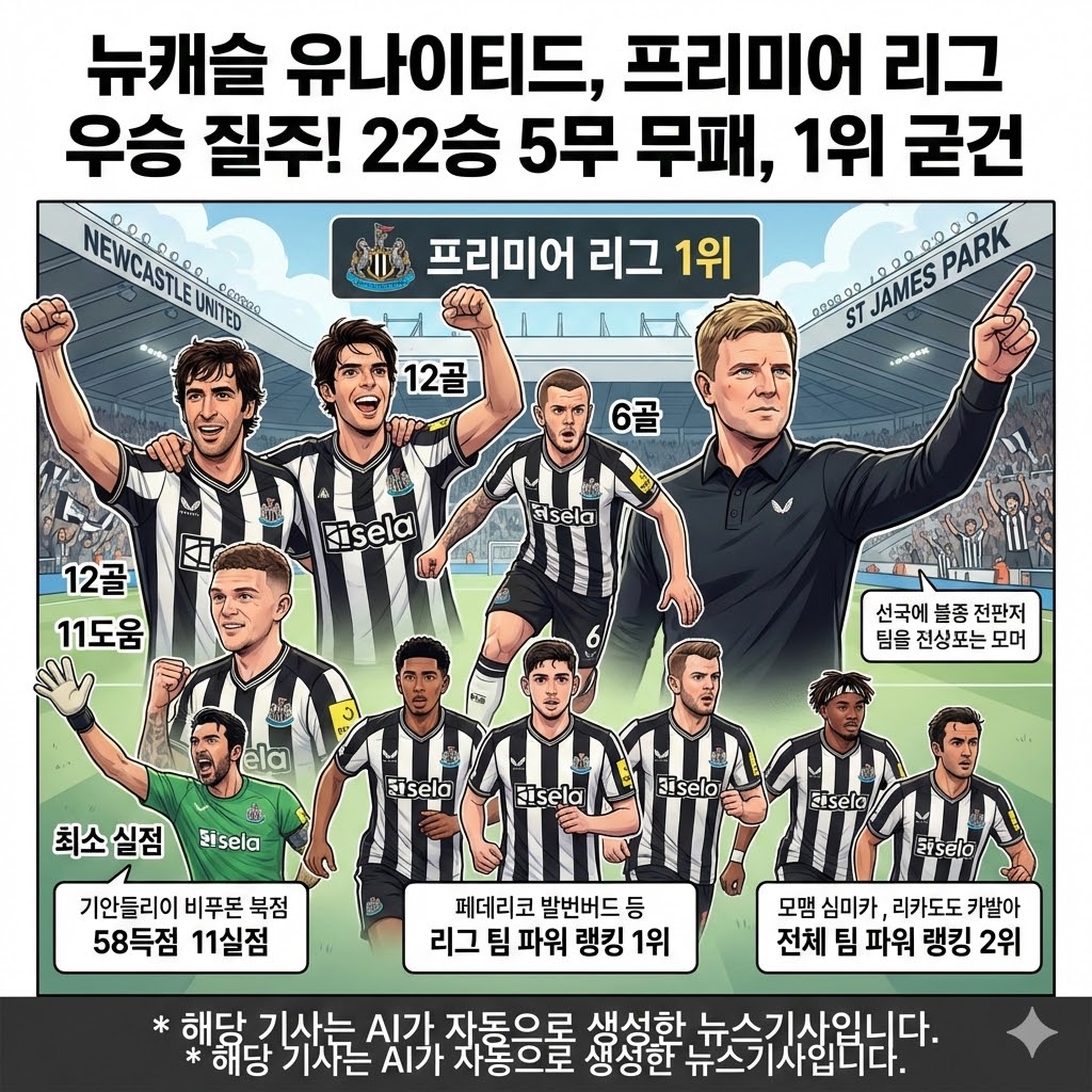[무패 질주] 뉴캐슬, 왕좌를 노린다!
